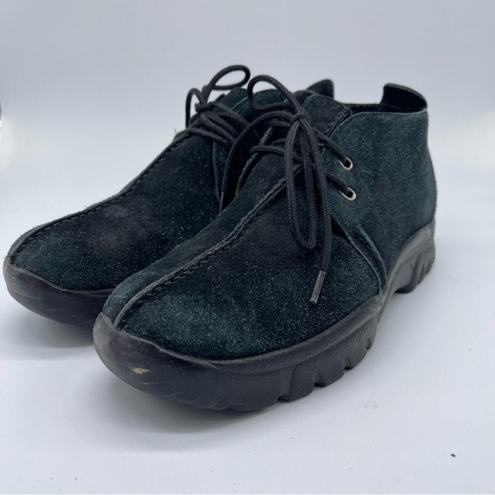 Roper Performance Suede Leather Lace Up Moccasin Shoes. Size 7.5. Dark Green